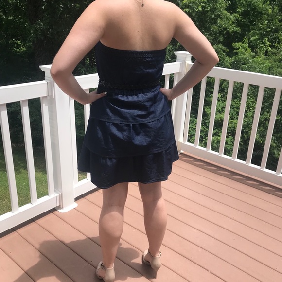 Strapless Dress w Belt Size M - Picture 3 of 8